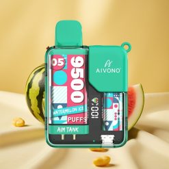 Aivono AIM-TANK 9500 Puffs Görögdinnye Jég 18ml 650mAh LCD 1.2ohm Mesh