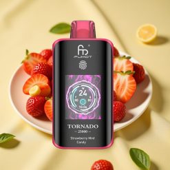 Fumot Tornado 25000 Böf Strawberry Mentolos Cukor HD Kijelző 700mAh