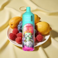 RandM Tornado 9000 Puffs Kék Savanyú Málna Mesh Coil RGB Kijelző