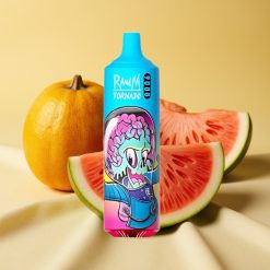 RandM Tornado 9000 Puffs Prime Eper-Görögdinnye Mesh Coil RGB Kijelző