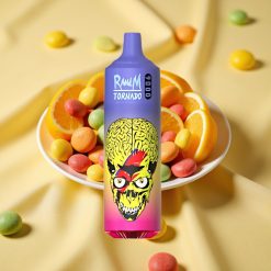 RandM Tornado 9000 Puffs Skittles Mesh Coil 18 mL RGB vape wholesale Hungary