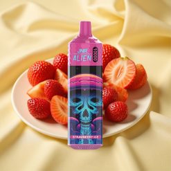 JNR Alien 10000 Böfi Eledő Puff Strawberry Ice 850mAh RGB LED Típus-C